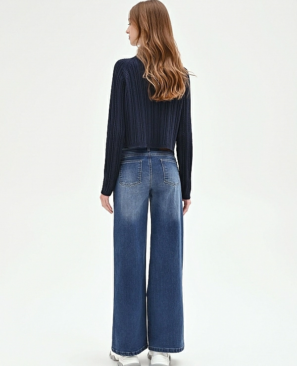 VAQUEROS AZULES DE PERNERA ANCHA - 21524