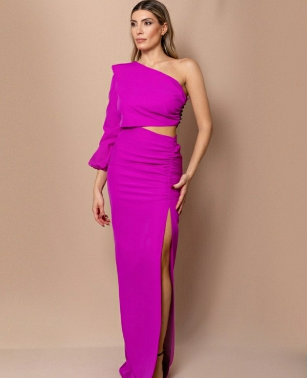 VESTIDO ASIMTRICO LARGO