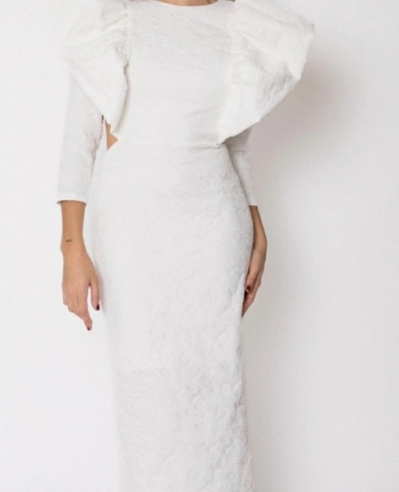 VESTIDO BLANCO MIDI ESPALDA DESCUBIERTA