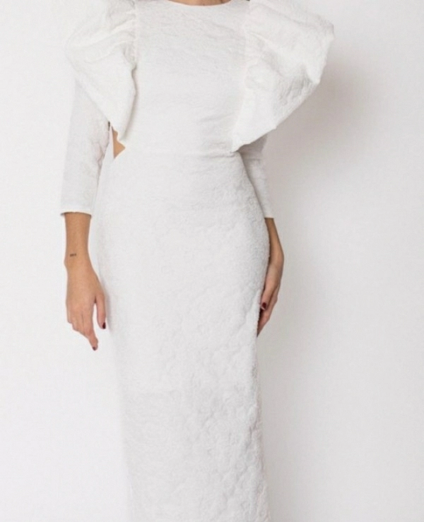VESTIDO BLANCO MIDI ESPALDA DESCUBIERTA