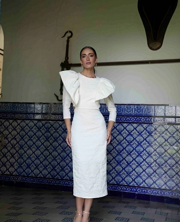 VESTIDO BLANCO MIDI ESPALDA DESCUBIERTA - 21311