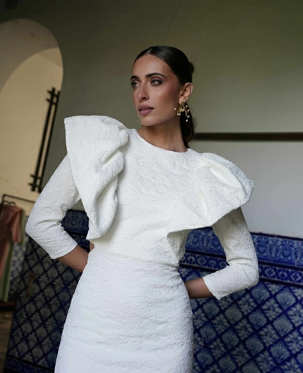 VESTIDO BLANCO MIDI ESPALDA DESCUBIERTA - 21313