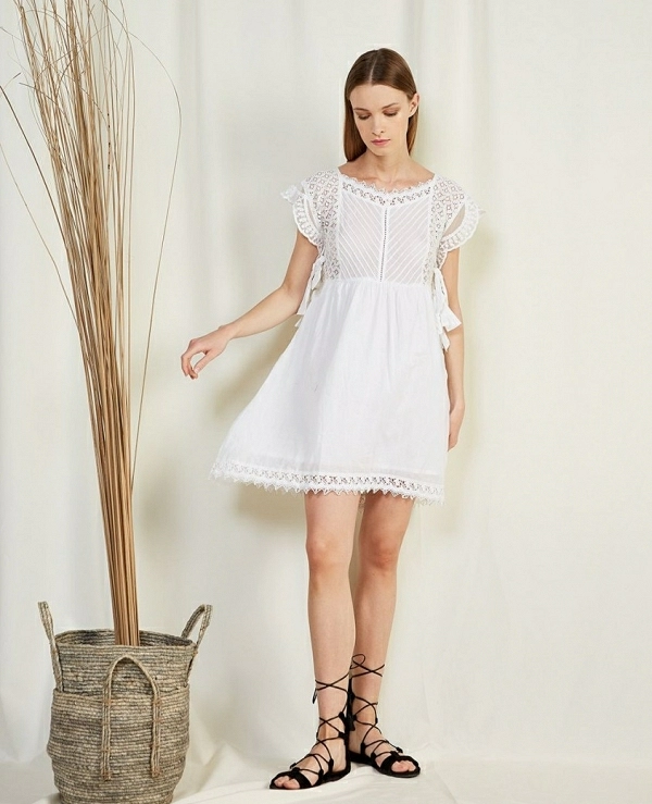 VESTIDO BSB PUNTILLAS CORTO - 11943