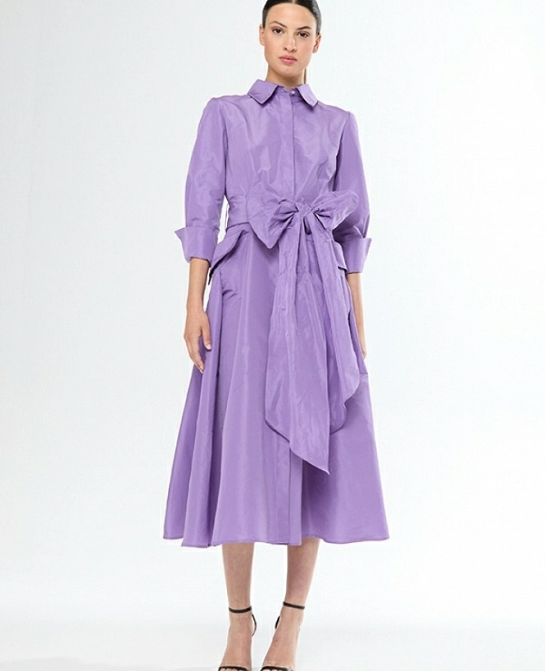 VESTIDO CAMISERO MIDI Ref. 51547 COLOR FUCSIA DE CARLA RUIZ