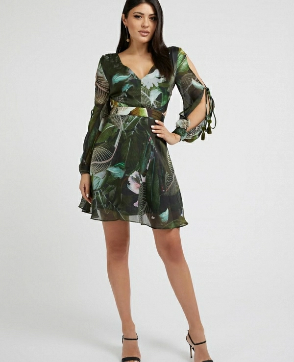 VESTIDO CORTO CON SOBRE FALDA DE GUESS W3GK81 - 16215