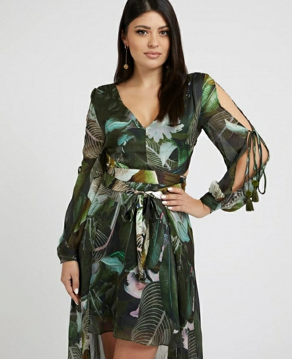 VESTIDO CORTO CON SOBRE FALDA DE GUESS W3GK81 - 16216