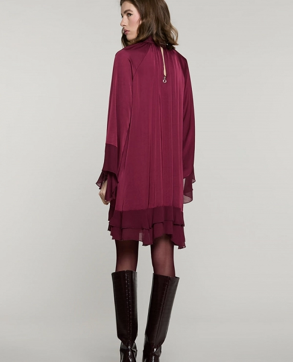 Vestido corto LOTESI con mangas largas DE RELISH - 22215