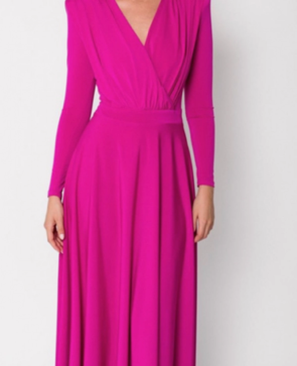 VESTIDO CRUZADO MIDI NUDE PUNTO - 21633