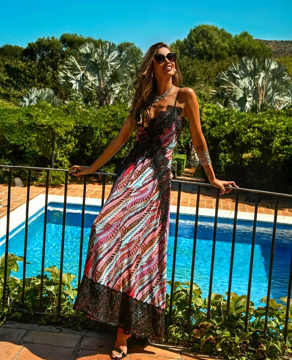 VESTIDO DE CAMALE�NICA MODELO AUREN - 21750