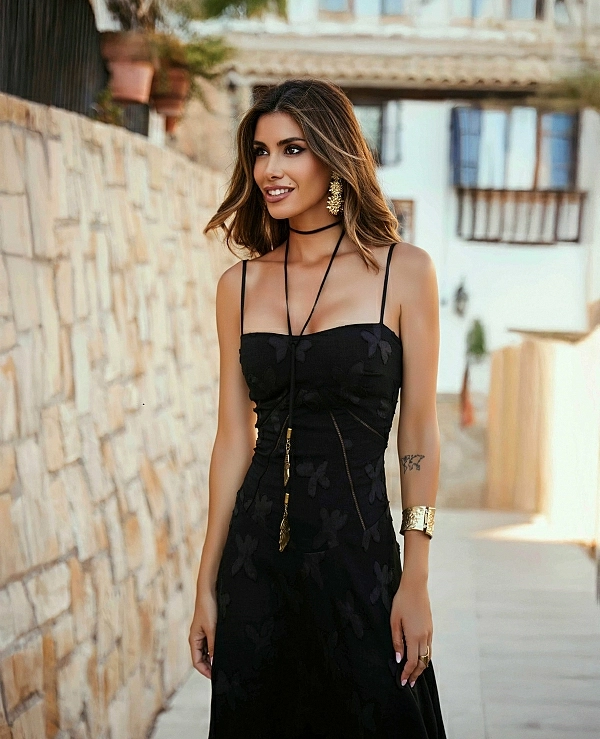 VESTIDO DE CAMALE�NICA MODELO CUERVO - 21344