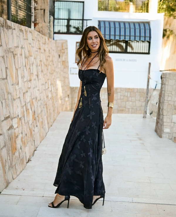 VESTIDO DE CAMALE�NICA MODELO CUERVO - 21347