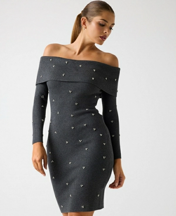 VESTIDO DE GUESS DE CANALE CON CRISTALITOS PEGADOS W5BK64Z
