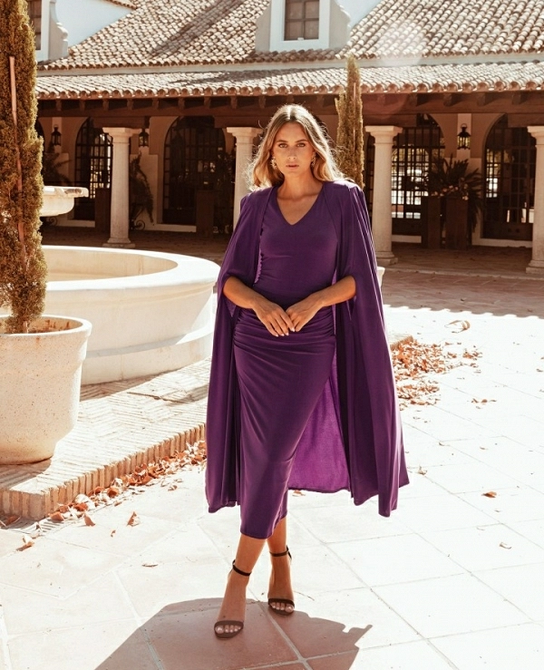  VESTIDO DE LICRA MORADO 7284