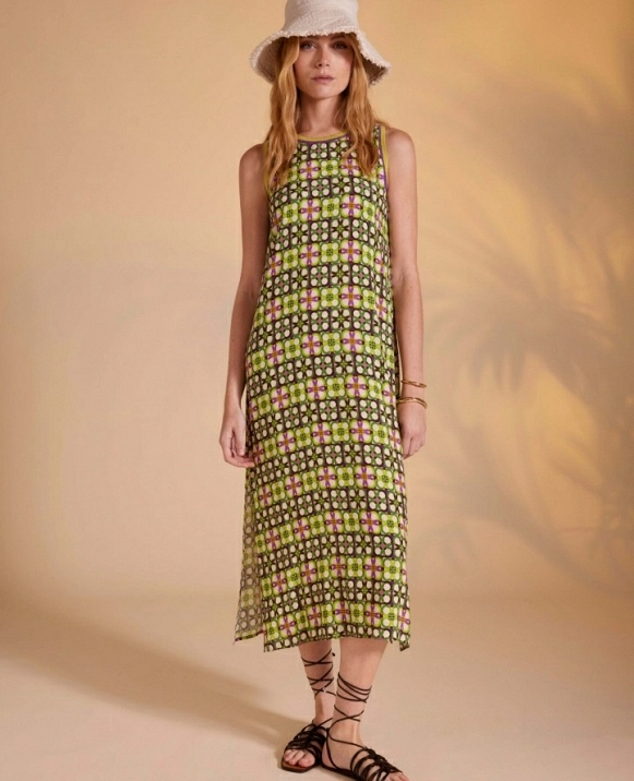 VESTIDO DE PUNTO ESTAMPADO