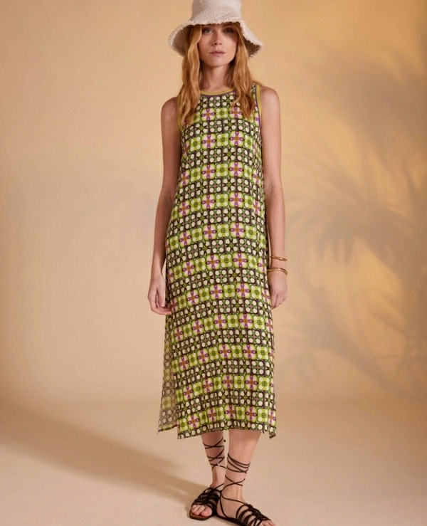 VESTIDO DE PUNTO ESTAMPADO
