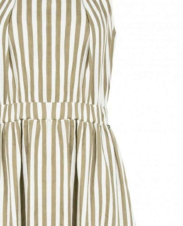 VESTIDO DE RAYAS LARGO MIDI