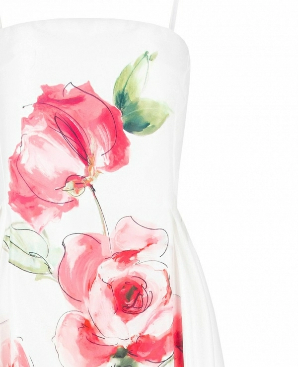 VESTIDO DE TIRANTES CON ESTAMPACIN DE FLORES