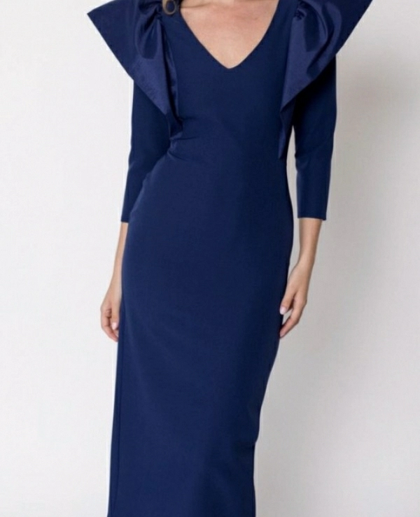 VESTIDO EN DOS TEJIDOS 