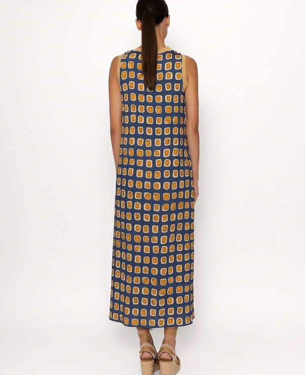 VESTIDO ESTAMPADO SIN MANGA  - 21564