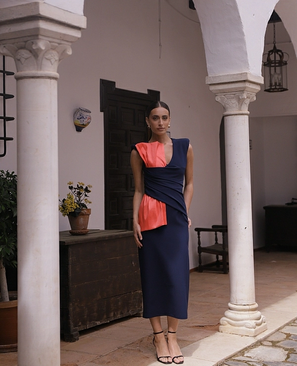 VESTIDO FRUNCES LAZO - 21815