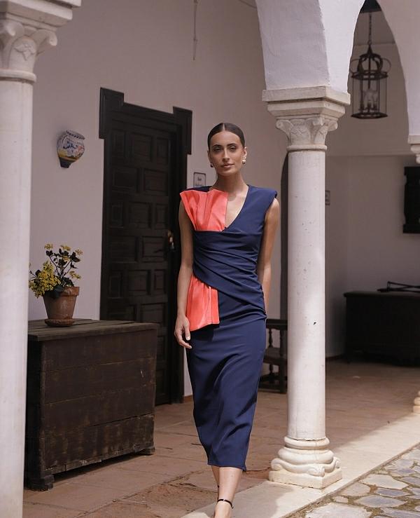 VESTIDO FRUNCES LAZO - 21816