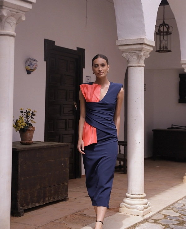VESTIDO FRUNCES LAZO - 21848