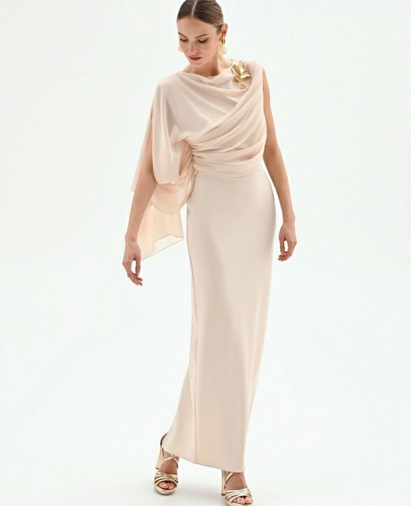 VESTIDO LARGO ASIM�TRICO rosita