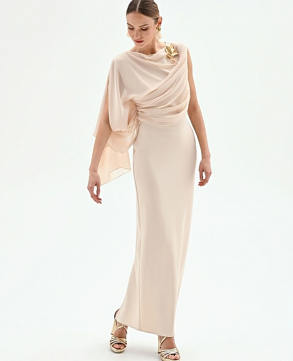 VESTIDO LARGO ASIM�TRICO rosita - 21480