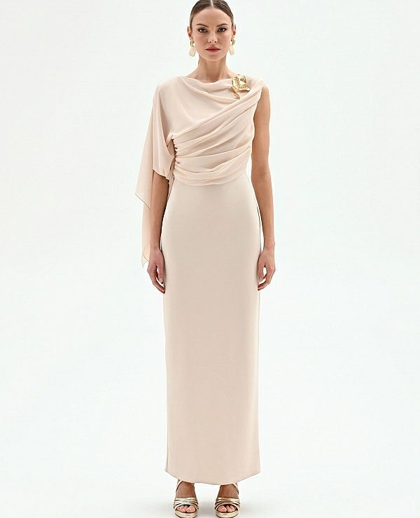 VESTIDO LARGO ASIM�TRICO rosita - 21483