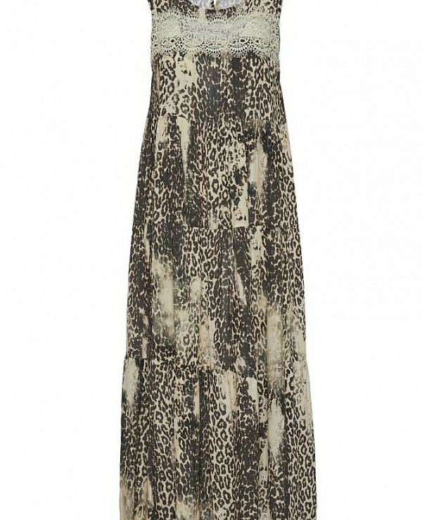 vestido largo con estampado animal DE BSB MODELO 055-211068 - 21618