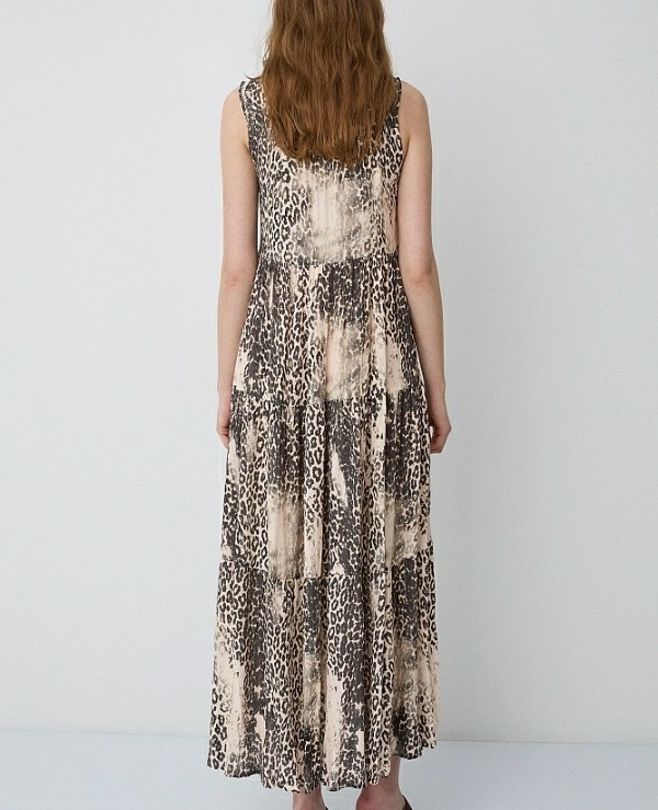 vestido largo con estampado animal DE BSB MODELO 055-211068 - 21620