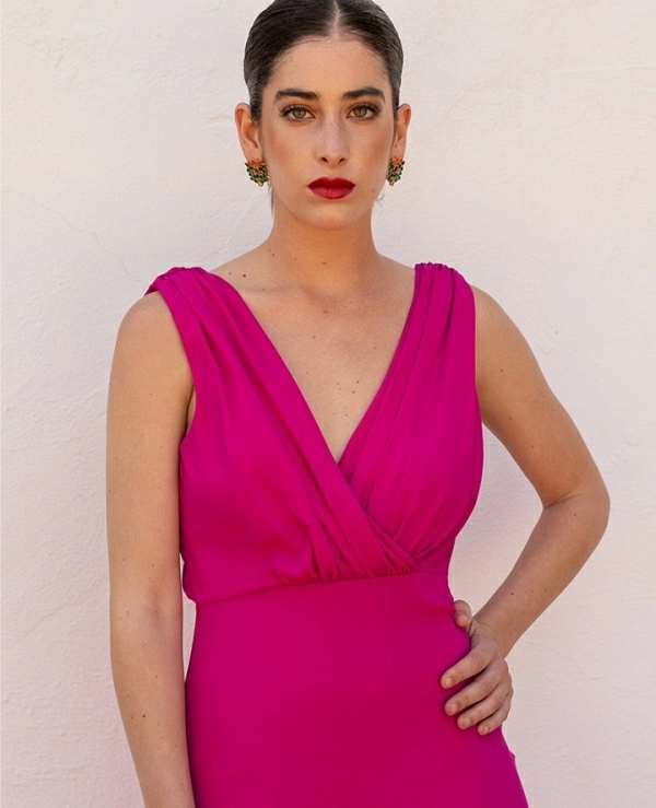 VESTIDO LARGO CRUCE PECHO