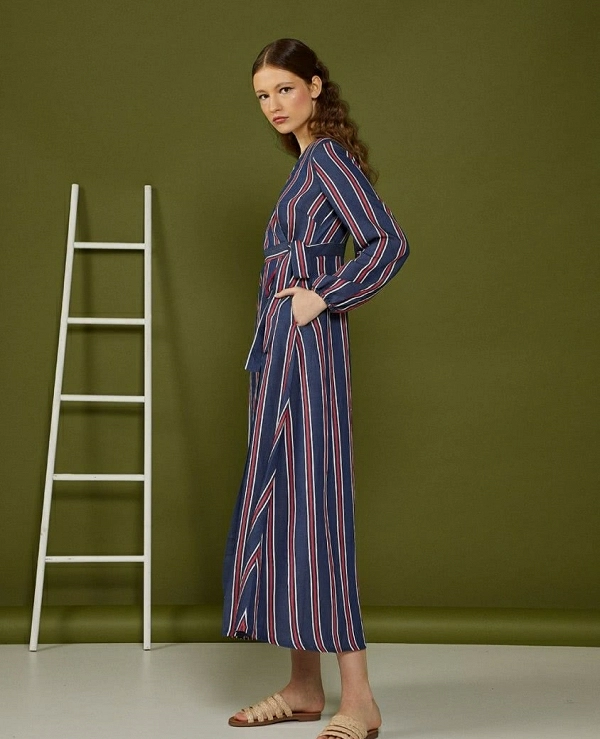 VESTIDO LARGO RAYAS BSB - 10130
