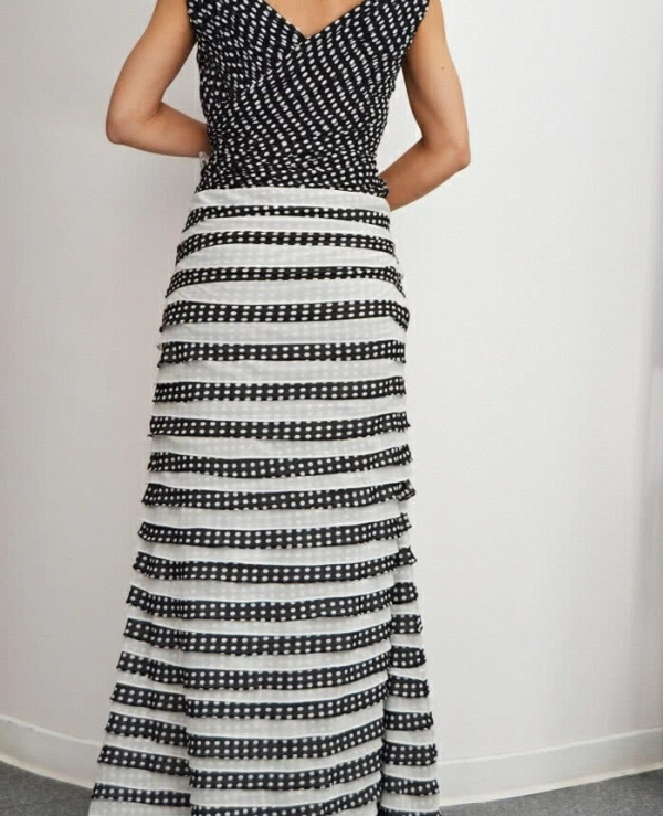 Vestido largo topos - 2303