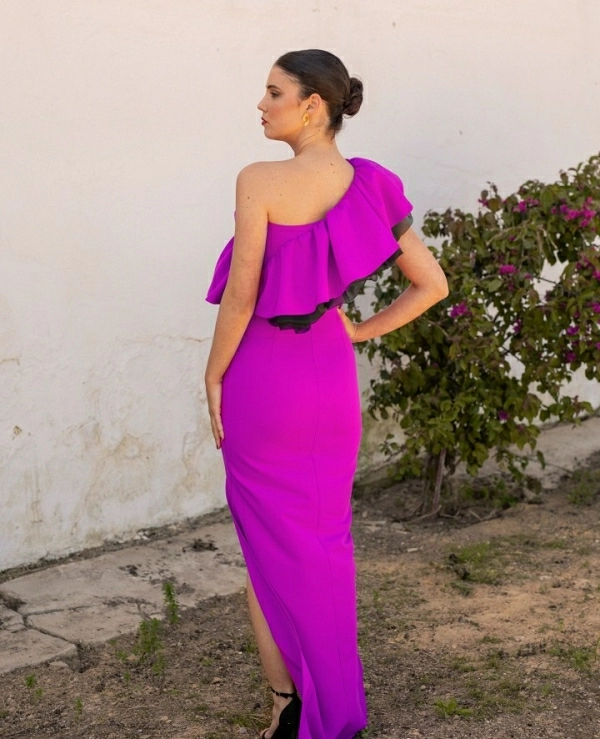 VESTIDO LARGO VOLANTE ORANZA