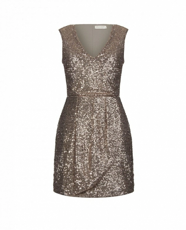   VESTIDO LENTEJUELAS ESCOTE PICO - 10027