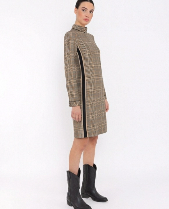 VESTIDO RECTO CINTAS