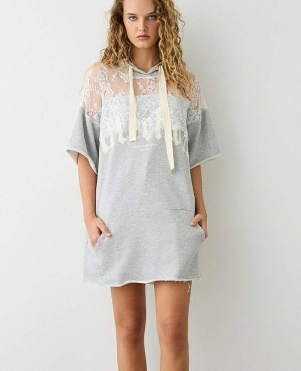 Vestido sudadera de manga corta DE BSB 054-211016
