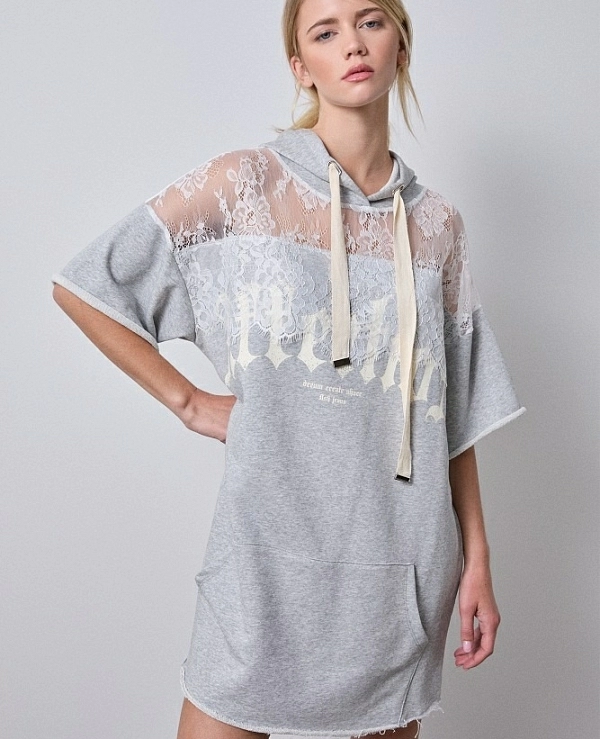 Vestido sudadera de manga corta DE BSB 054-211016 - 21002