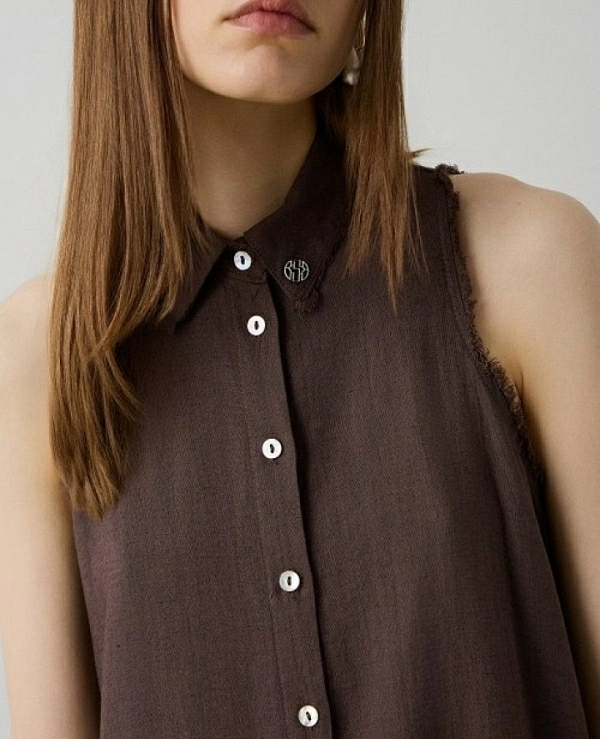 VESTIDO TIPO LINO SIN MANGAS DE BSB MODELO 053-211034