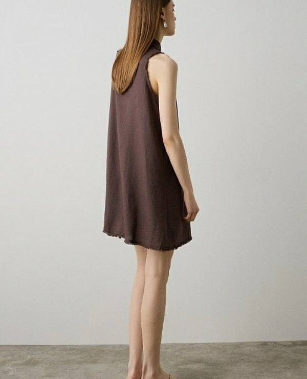 VESTIDO TIPO LINO SIN MANGAS DE BSB MODELO 053-211034