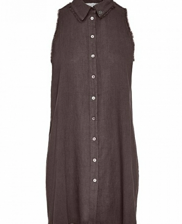 VESTIDO TIPO LINO SIN MANGAS DE BSB MODELO 053-211034