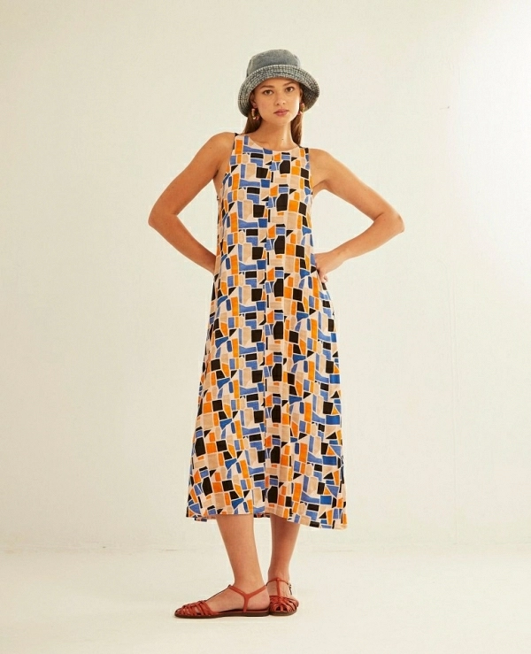Vestido Tirantes  Mosaic