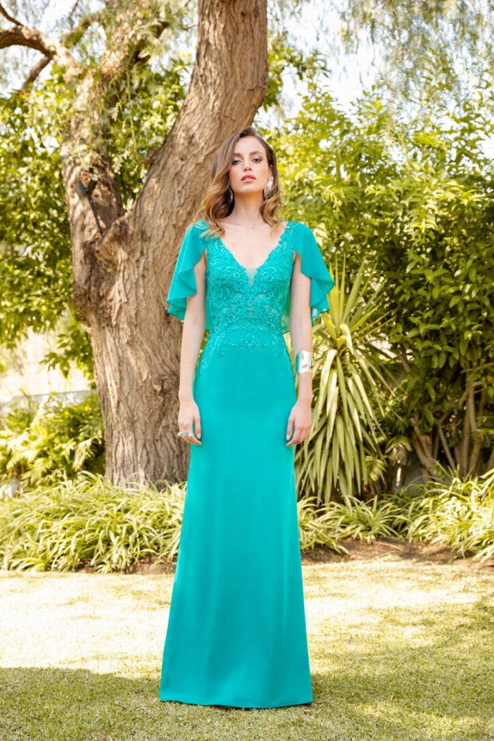VESTIDO DE CARLA RUIZ 98403 LARGO COLOR NUDE | Guinea Fashion Chic VESTIDO DE CARLA RUIZ 98403 LARGO COLOR NUDE | Guinea Fashion Chic