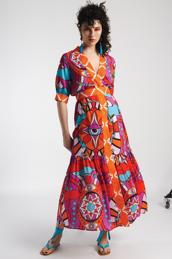 VONDA DRESS Recycled Polyester PEACE AND CHAOS El vestido maxi