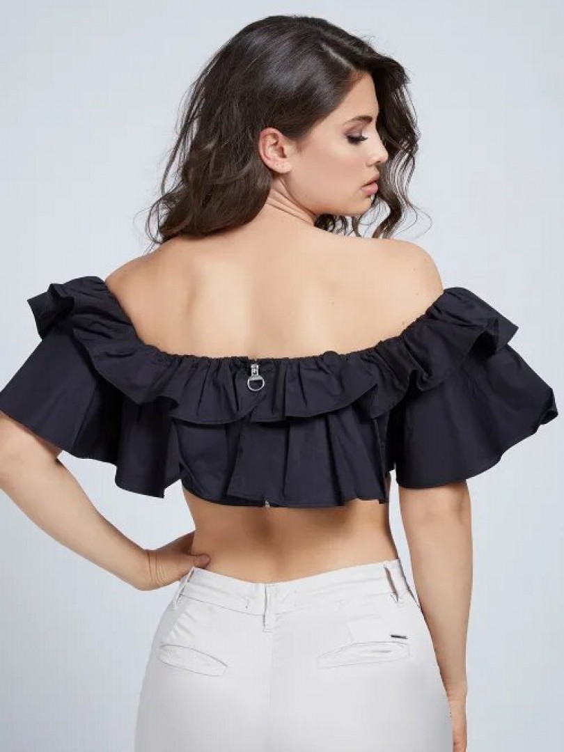 Top negro volantes Clearance