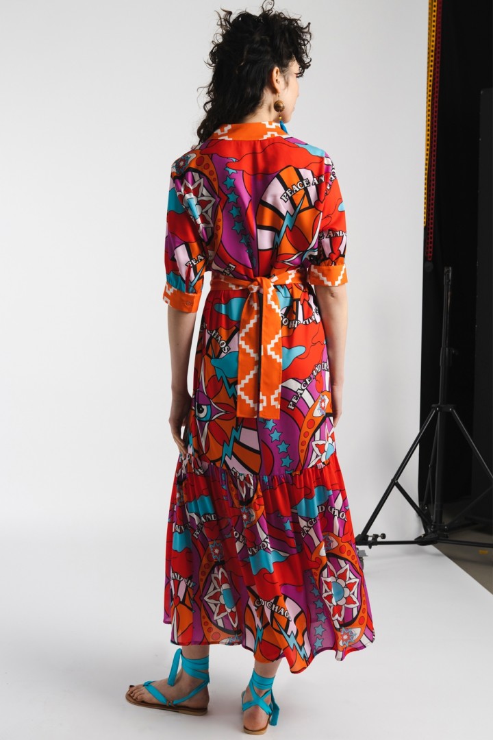 VONDA DRESS Recycled Polyester PEACE AND CHAOS El vestido maxi